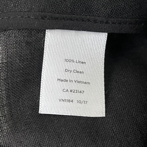 Talbots Linen High Waist Palazzo Wide Leg Black Pants Sz 16 - Picture 10 of 10